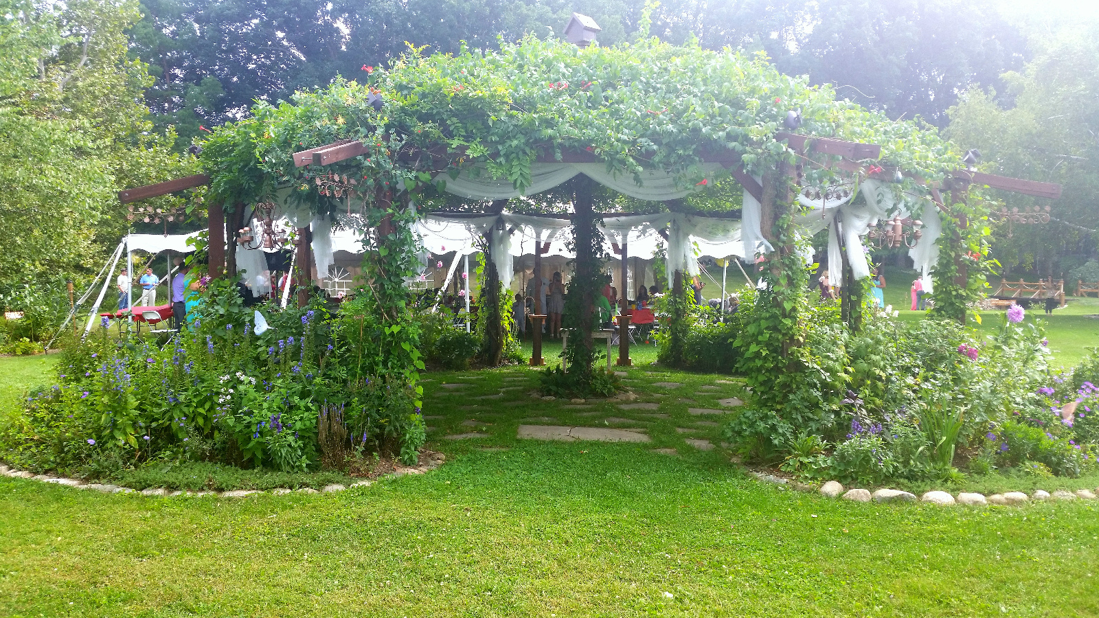 Backside, looking towards the tent